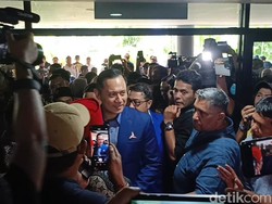 AHY Datangi Acara Deklarasi Relawan Anies Baswedan di Senayan Jakpus