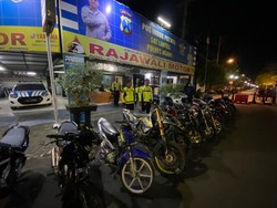 Cegah Balapan Liar di Ngawi, Puluhan Motor Knalpot Brong Diamankan