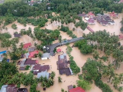 Foto Udara Banjir di Padang Pariaman