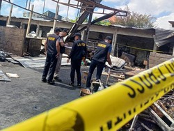 Tim Labfor Polda Bali Cek Kebakaran Pasar Semat Sari