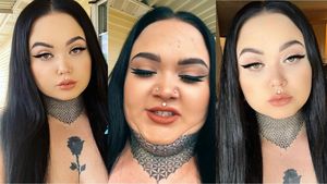 Potret Wanita Tutupi Double Chin Dengan Tato, Hasilnya Malah Begini