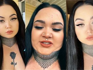 Potret Wanita Tutupi Double Chin Dengan Tato, Hasilnya Malah Begini Potret Wanita Tutupi Double Chin Dengan Tato, Hasilnya Malah Begini