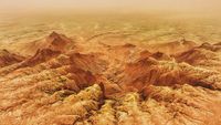 Potret Gunung Dahong China yang Menyerupai Dataran Mars