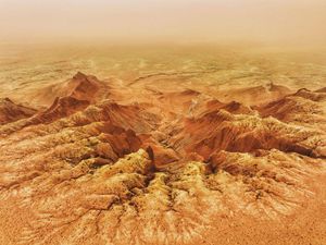 Potret Gunung Dahong China yang Menyerupai Dataran Mars