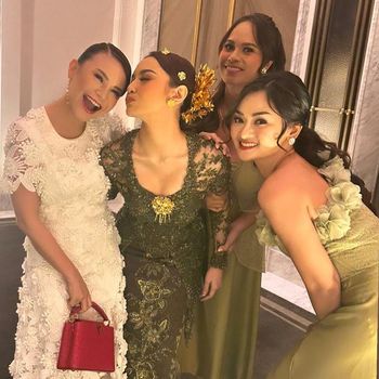 7 Foto Lamaran Rizky Febian dan Mahalini yang Bernuansa Hijau Army