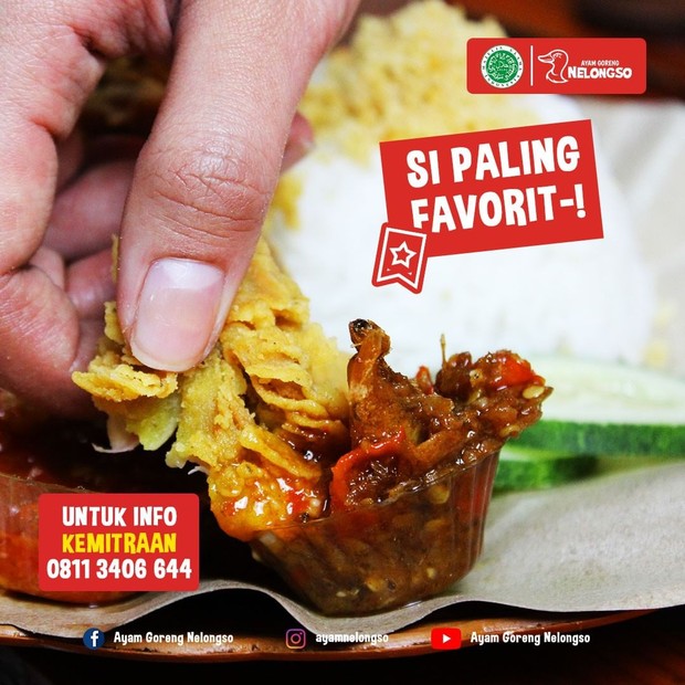 Ayam nelongso/ Foto: Instagram.com/ @ayamnelongso Kuliner murah meriah di Bandung