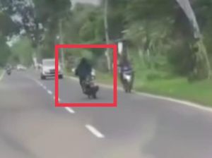 Biker Cewek Jalan Zig-Zag di Jalur Ponorogo-Pacitan Lawan Arus Sejauh 17 Km