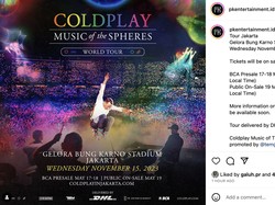 Heboh Coldplay Jadi Konser di Jakarta, Netizen Siap War Tiket