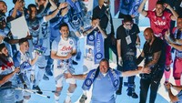 Gelar juara ini dikunci Napoli usai imbang 1-1 kala melawan Udinese di Dacia Arena, Jumat (5/5/2023) dini hari WIB.
