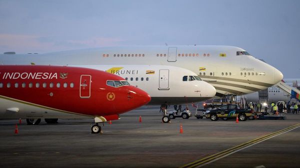 Deretan Pesawat Pemimpin Negara ASEAN Parkir di Bandara Bali