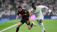 Vinicius Jr bawa Madrid unggul duluan di menit ke-36. Kevin De Bruyne samakan kedudukan di menit ke-67 (Getty Images)