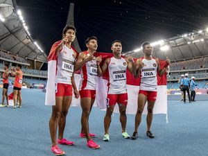 Lalu Zohri dkk Lolos Final Estafet Putra 4x100 Meter
