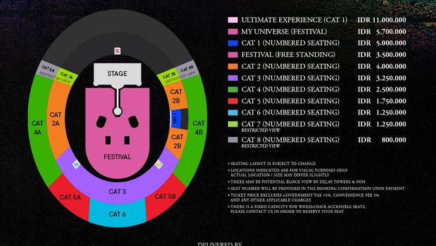 Coldplay Daftar harga tiket Coldplay di Jakarta resmi dirilis.