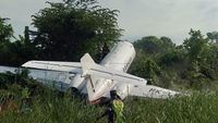 Penampakan Pesawat Tergelincir di Morowali Sulteng