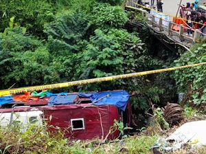 Sopir Bus Masuk Jurang di Guci Jadi Tersangka, Bos PO Sumber Alam Bilang Begini