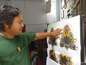 Keren! Pria Ini Ciptakan Batik Khas Barongan Kucingan Kota Blitar