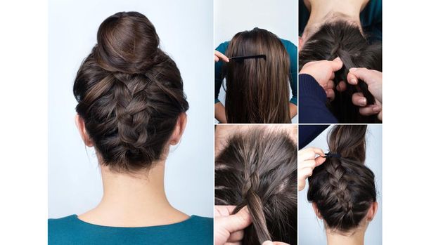 ilustrasi jenis kepang reverse braid