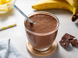 Resep Smoothies Pisang Chocolate Malt, Creamy Legit Mengenyangkan