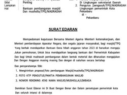 Awas! Penipuan Modus Sumbangan Masjid Catut Nama Pj Wali Kota Pekanbaru