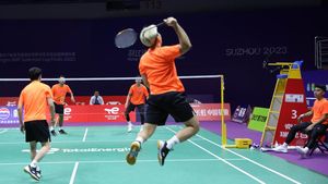 Foto Latihan Perdana Tim Bulutangkis Indonesia di Piala Sudirman 2023