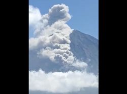 Gunung Semeru Kembali Muntahkan Awan Panas Guguran