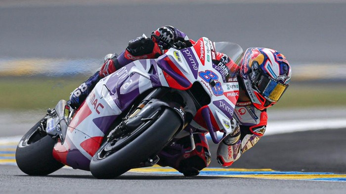 Jorge Martin menangi sprint race MotoGP Prancis 2023. (Foto: Getty Images/Qian Jun/MB Media) Jorge Martin menangi sprint race MotoGP Prancis 2023. (Foto: Getty Images/Qian Jun/MB Media)