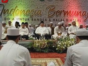 Prabowo Hadiri Halalbihalal Majelis Riyadul Jannah di Istiqlal