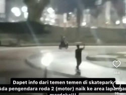 Murka Walkot Sukabumi Saat Motor Injak Jogging Track Lapang Merdeka