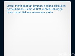 Mobile Banking BCA Eror, Nasabah Tak Bisa Cek Saldo hingga Transfer