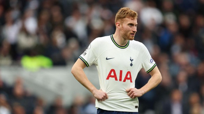 LONDON, ENGLAND - MAY 06: Dejan Kulusevski of Tottenham Hotspur during the Premier League match between Tottenham Hotspur and Crystal Palace at Tottenham Hotspur Stadium on May 6, 2023 in London, United Kingdom. (Photo by James Williamson - AMA/Getty Images)