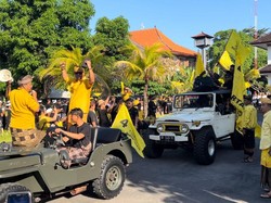 Akhirnya Datang ke KPU Bali, Golkar Bawa 1.000 Lebih Massa