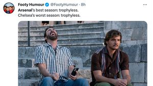 Meme Lucu Arsenal, Kans Juara Menipis Bikin Fans Menangis