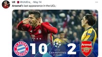 Meski gagal juara, Arsenal bisa kembali ke Liga Champions, kok. Tapi kok ada yang mengganjal pikiran, ya...(Foto: Twitter @UtdEra_)