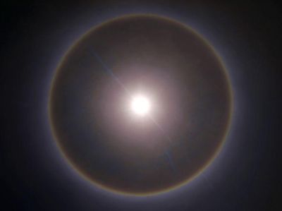 Penampakan Fenomena Halo Matahari di Langit China