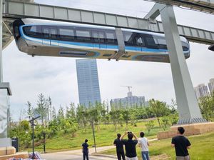 Penampakan Skytrain di Wuhan Saat Jalani Uji Coba Penampakan Skytrain di Wuhan Saat Jalani Uji Coba