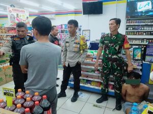 Babinsa-Bhabin Bekuk Pria Todong-Siram Bensin 3 Kasir Minimarket di Jaktim
