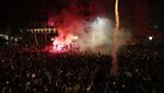 Tumpah Ruah Pesta Juara Pendukung Barcelona