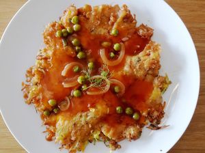 Resep Fuyunghai Ayam dan Sayuran dengan Saus Asam Manis Resep Fuyunghai Ayam dan Sayuran dengan Saus Asam Manis