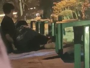 Viral Video Sejoli Mesum Bawa Anak Kecil di Warkop Mojokerto