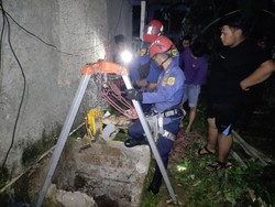 Damkar Selamatkan Anak Kucing Terjebak Sumur Tua di Bogor