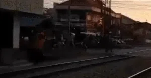 Melihat Lagi Aksi Petugas Perlintasan KA Selamatkan Warga Bandung