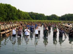 Tanam Mangrove Secara Serentak, Mabes TNI Raih Rekor Muri Tanam Mangrove Secara Serentak, Mabes TNI Raih Rekor Muri