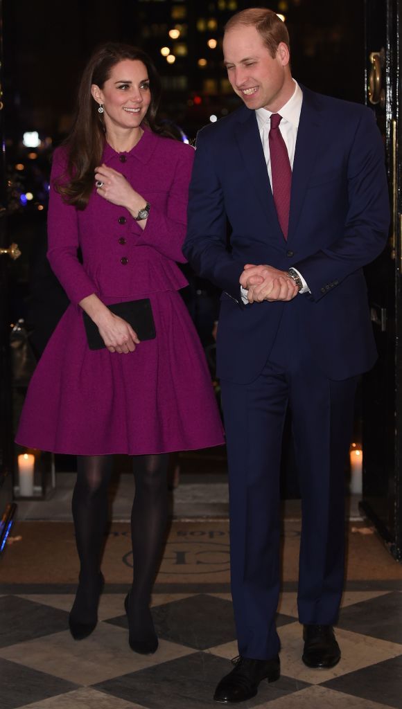 Britain's Prince William, Duke of Cambridge (R), and his wife, Catherine, Duchess of Cambridge arrive to attend a Guild of Health Writers conference in London on February 6, 2017, this year focusing on mental health, and supported by the Heads Together campaign.a big Assembly at a primary school in London to mark Children's Mental Health Week on February 6, 2017.  / AFP / POOL / Eddie MULHOLLAND        (Photo credit should read EDDIE MULHOLLAND/AFP via Getty Images)