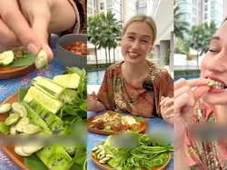 Kepincut Rasanya, Bule TikToker Ini Lahap Makan Petai dan Lalapan