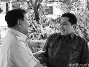 Momen Hangat Prabowo-Erick Thohir dan Survei Anyar Jelang 2024