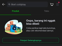 Viral Tiket Coldplay Dijual Rp 20 Juta Lalu Menghilang, Tokopedia: Dilarang!