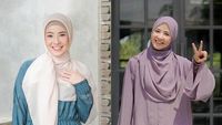 10 Potret Memesona Natasha Rizki Istri Desta dalam Busana Muslimah