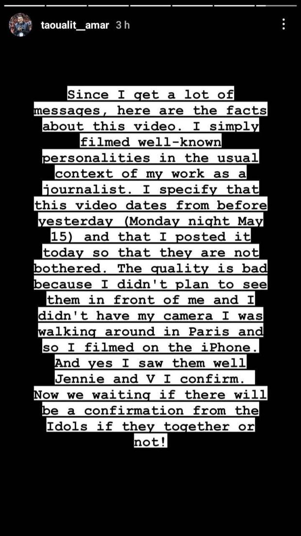 Penjelasan fotografer yang mengunggah video Jennie BLACKPINK dan V BTS di Paris