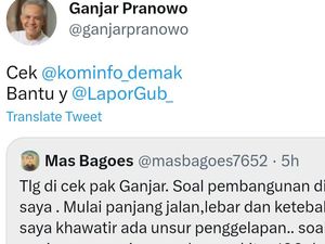 Ganjar Respons Netizen Sambat Jalan Rusak, Pemda Demak Cek ke Lokasi