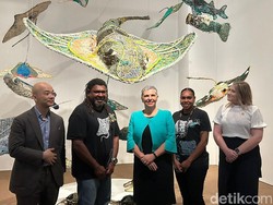Karya Seni Instalasi Seniman Selat Torres Perdana Tiba di Jakarta